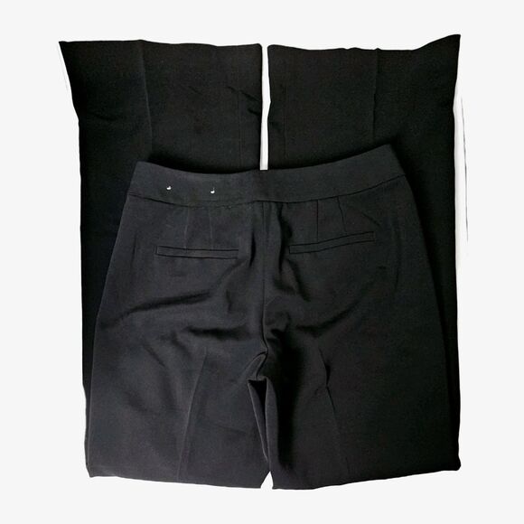 ANN TAYLOR Lined Dress Slacks Flat Front 4-Pocket Hook Closure Sz 4/32 Blk NWOT! - Picture 1 of 16